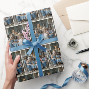 Gezinsportret van honden cadeaupapier