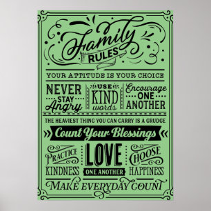 Gezinsregels Poster