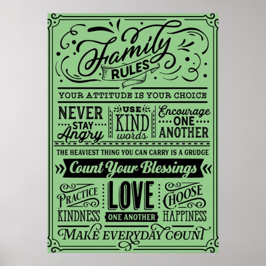 Gezinsregels Poster (Voorkant)