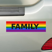 GezinsregenboogBumpersticker Bumpersticker (Op auto)