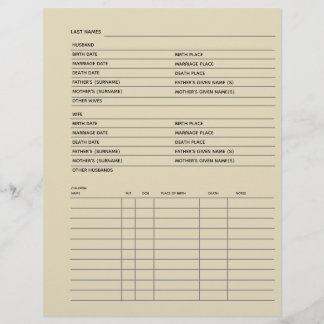 Gezinsregister genealogon