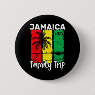 Gezinsreis Jamaica 2025 Tropisch Eiland Gezinsvaka Ronde Button 5,7 Cm