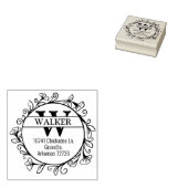 gezinsretouradres met monogram; 	rubberstempel (Gestempeld)