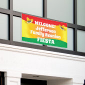 Gezinsreünie Fiesta Theme Spandoek (Buitenkant Gebouw)