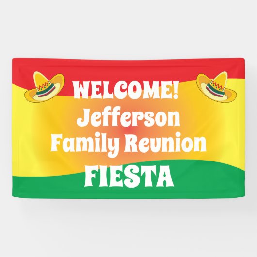 Gezinsreünie Fiesta Theme Spandoek (Horizontaal)