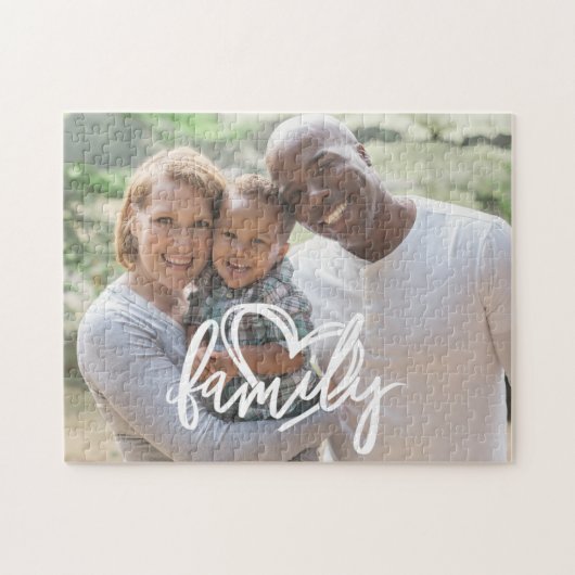 Gezinsscript | Aangepaste foto Legpuzzel (Horizontaal)