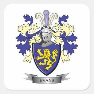 Gezinssteunlaag Evans Vierkante Sticker