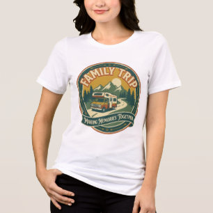 Gezinsuitje Herinneringen Maken Samen Vintage Kamp Tri-Blend Shirt
