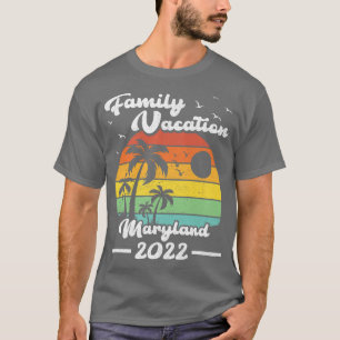 Gezinsvakantie 2022 Retro Maryland Beach T-shirt