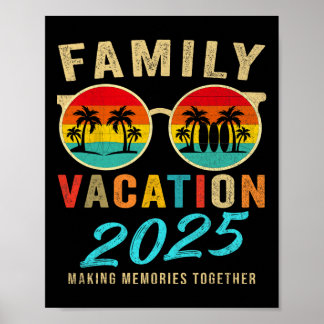 Gezinsvakantie 2025 Strand Bijpassende Zomer Vakan Poster