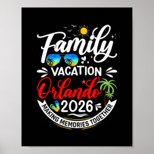 Gezinsvakantie Orlando 2026 Strand Zomer Vakantie Poster