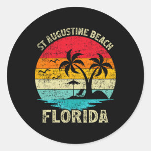 Gezinsvakantie Retro Florida St Augustine Ronde Sticker