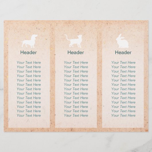 Gezinsverzorging van salon met tri-Fold Brochures (Achterkant)