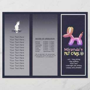 Gezinsverzorging van salon met tri-Fold Brochures