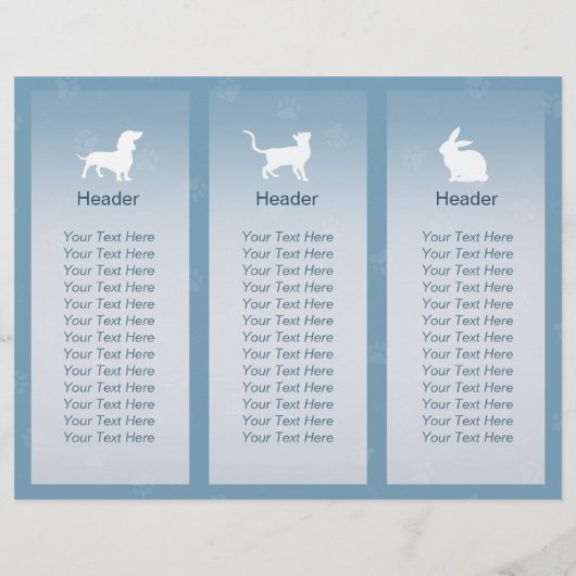 Gezinsverzorging van salon met tri-Fold Brochures (Achterkant)