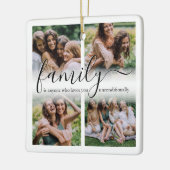 Gezinsvrienden 4 Kerstmis Keramisch Ornament (Links)