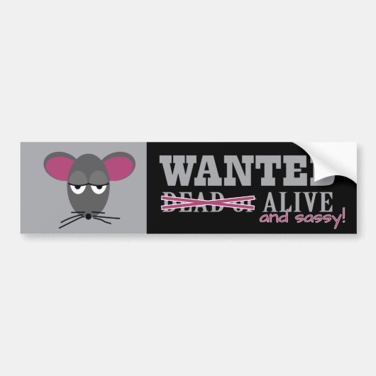 Gezocht: Alive en Sassy - Barn Hunt Bumpersticker (Voorkant)