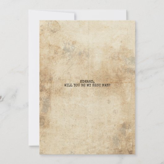 Gezocht beste man Groomsman Funny Foto Voorstel (Achterkant)