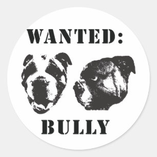 "Gezocht: Bully" Engelse bulldog Sticker