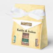 GEZOCHT 🤠 Cowboy Boots Wedding Bedankdoosjes (Voorkant Zijde)