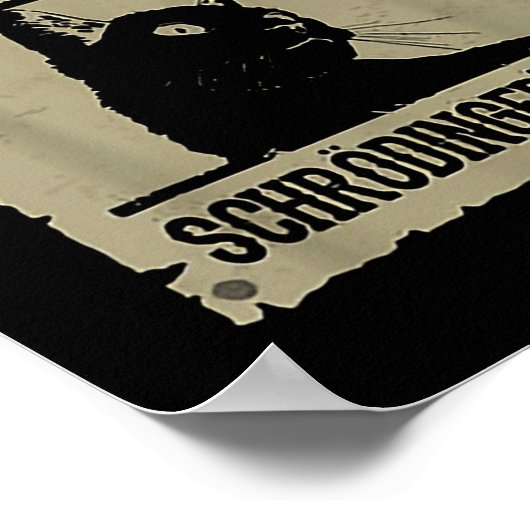 Gezocht dode en levende Schrodingers kat Poster (Hoek)