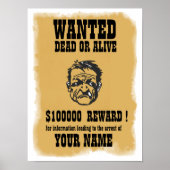 Gezocht, dood of levend poster (Voorkant)