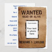 Gezocht dood of levend Poster Kaart (Voorkant / Achterkant)