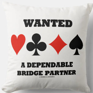 Gezocht een Dependable Partner van de Brug (Kaarte Kussen
