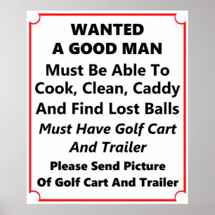 Gezocht een goed Man - Golf Poster