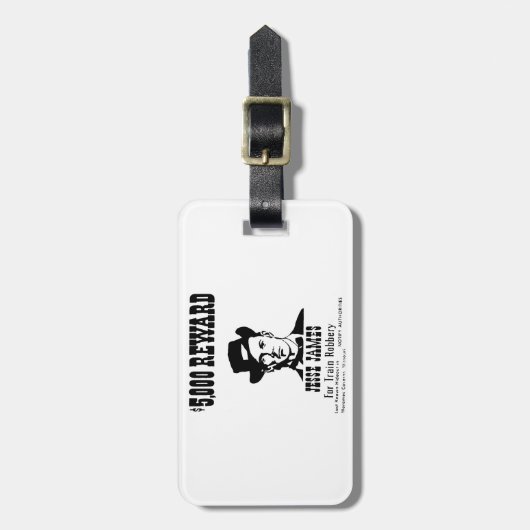 Gezocht Jesse James Bagagelabel (Voorkant verticaal)