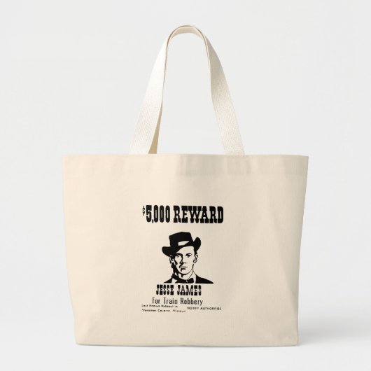 Gezocht Jesse James Grote Tote Bag (Voorkant)
