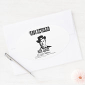 Gezocht Jesse James Ovale Sticker (Envelop)