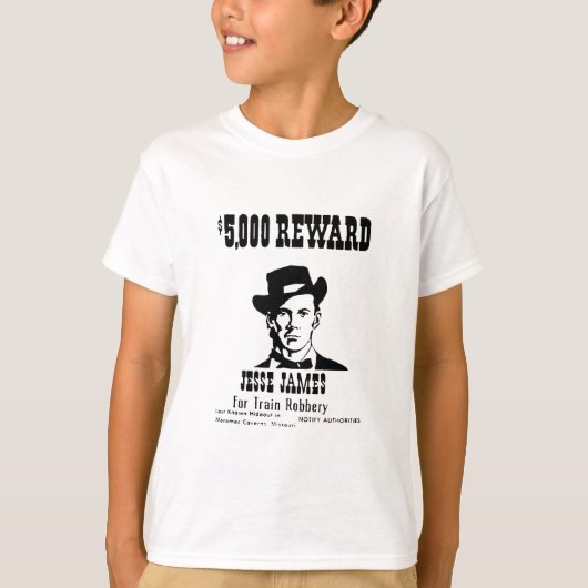 Gezocht Jesse James T-shirt (Voorkant)