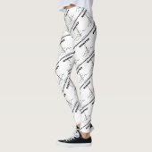 Gezocht normaal hartslag ECG-elektrocardiogram Leggings (Links)