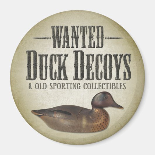 Gezocht - oude Duck Decoys Magneet (Voorkant)
