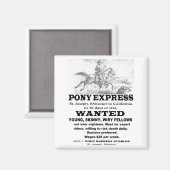 Gezocht Pony Express Rider Magneet (Voorkant / Achterkant)