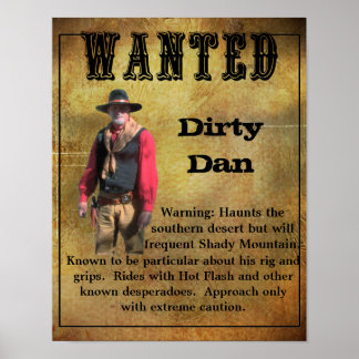 Gezocht Poster Dirty Dan