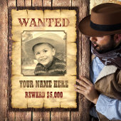 Gezocht Poster |  foto-sjabloon voor Wilde West