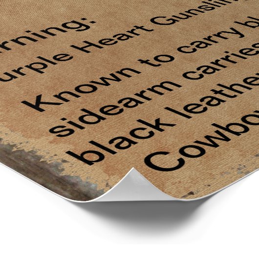 Gezocht Poster Gunslinger (Hoek)