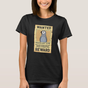 Gezocht Poster papegaai I Afrikaanse grijs T-shirt