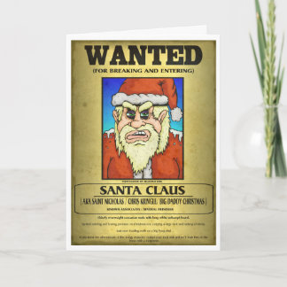 Gezocht Poster Santa Feestdagen Kaart