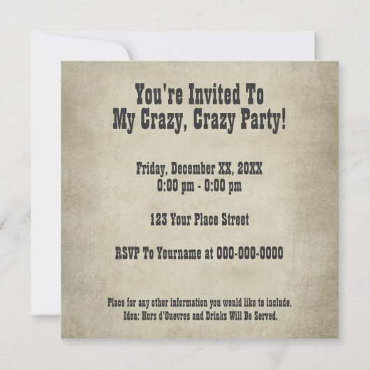 Gezocht Poster Uitnodiging - Beweeg de snor (Achterkant)