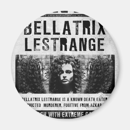 Gezocht Poster van Bellatrix Lestrange Magneet (Voorkant)