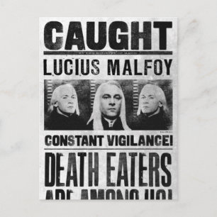 Gezocht Poster van Lucius Malfoy Briefkaart
