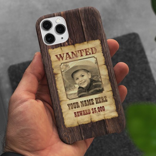 Gezocht Poster |  Wilde West Foto Template C Case-Mate iPhone Case