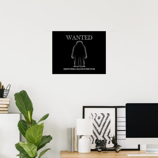 Gezocht Sasquatch in Bossen Shadow Effect Poster (Thuiskantoor)