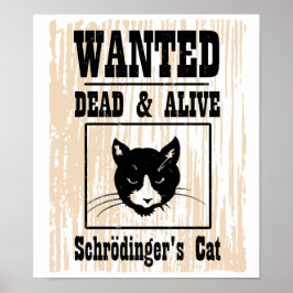 Gezocht Schrodinger's kat Poster