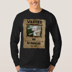 Gezocht sjabloon voor aangepaste foto Wilde West P T-shirt
