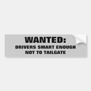 Gezocht: Slimme drivers die niet op de poort kunne Bumpersticker