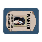 Gezocht voor het eten van huiswerk aangepaste hond magneet (Horizontaal)